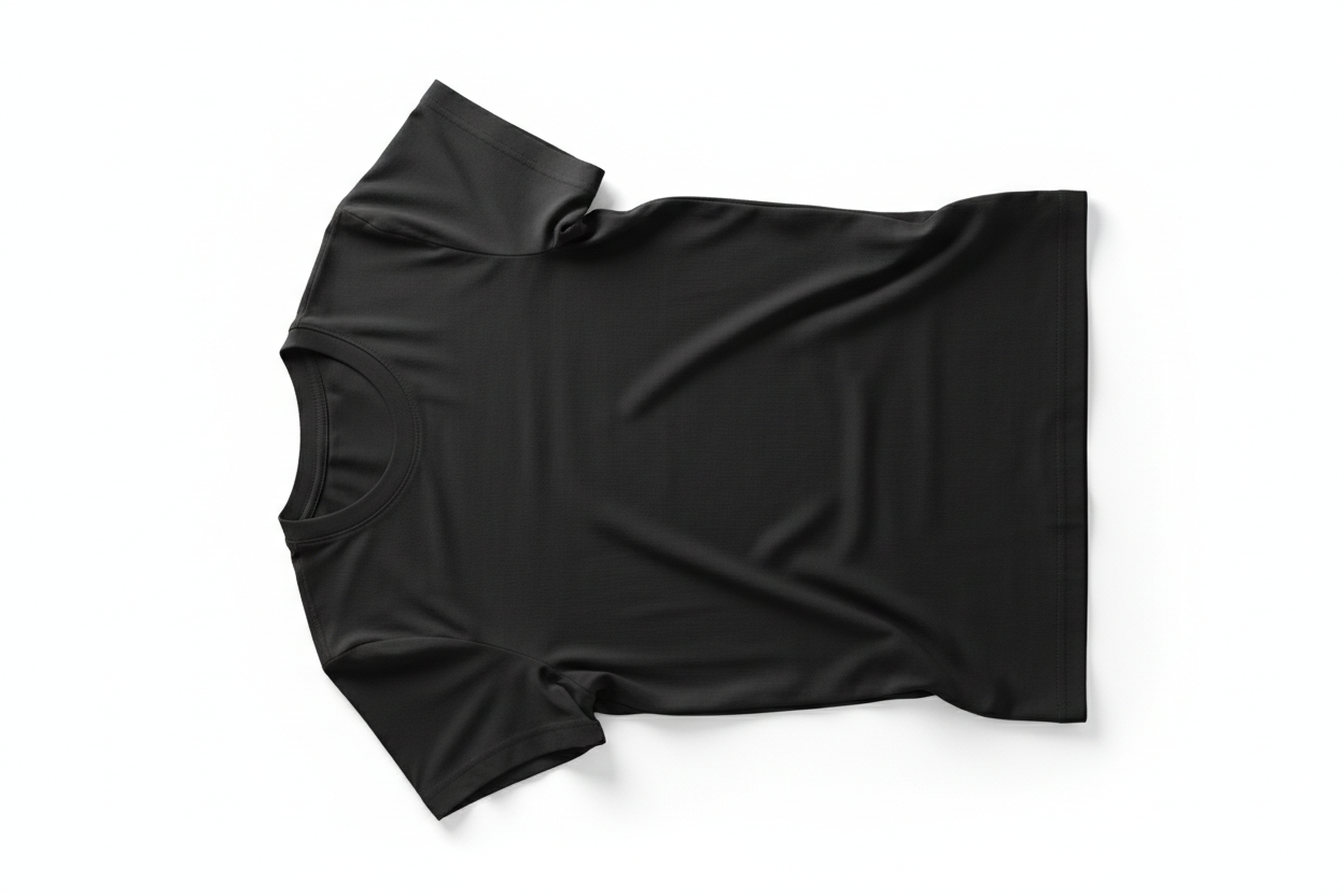 Black T-shirt Side View