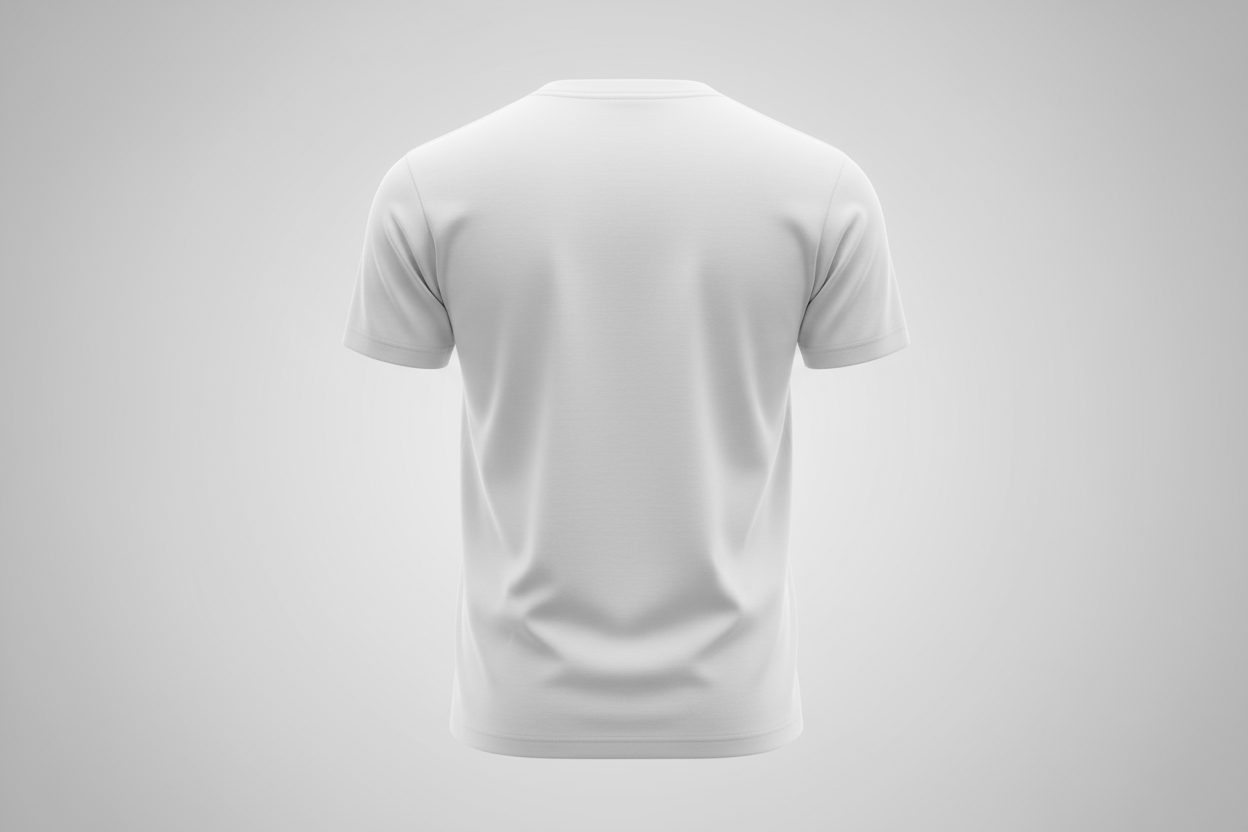 White T-shirt Back View