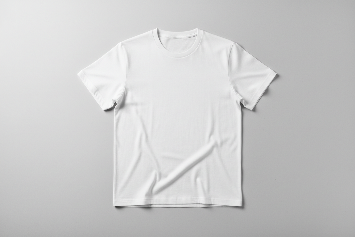 White T-shirt Front View