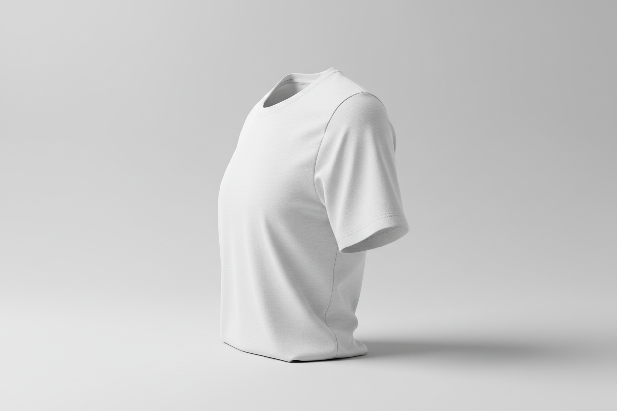 White T-shirt Side View